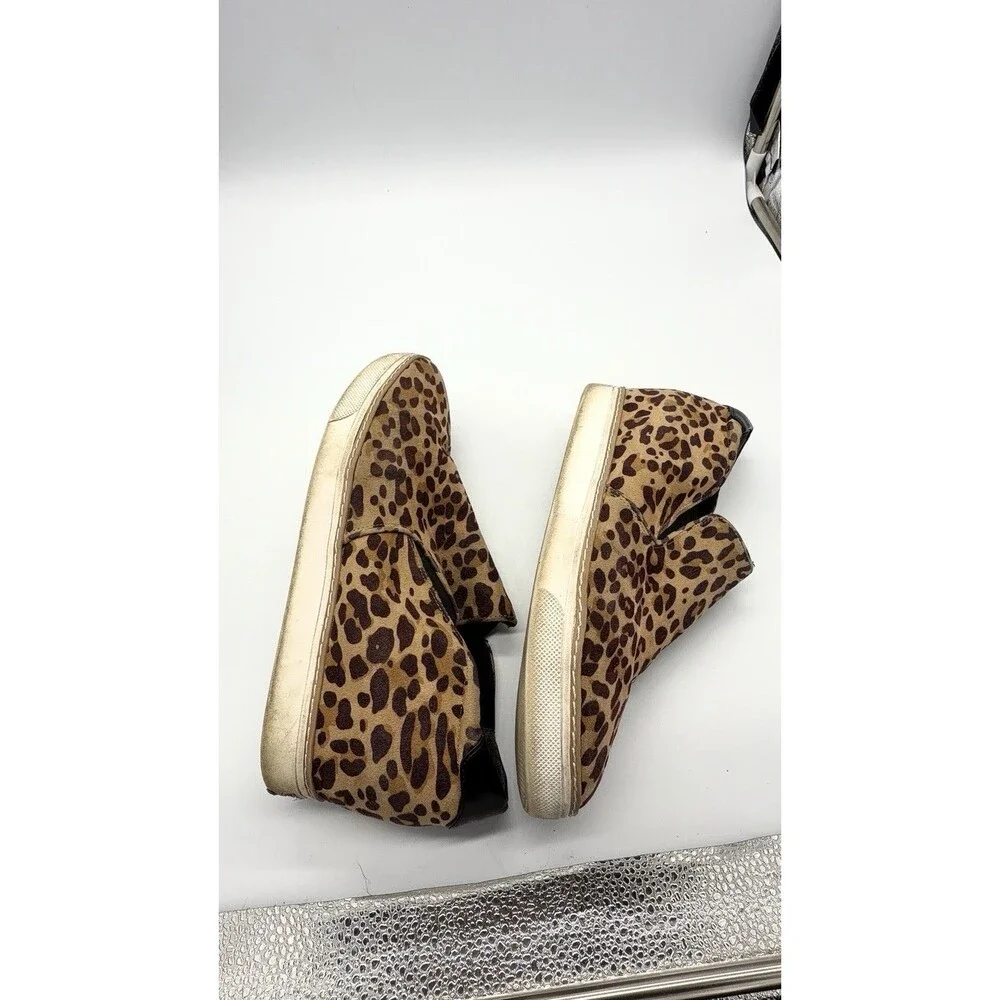 Dr Scholls Shoes It's All Good Black Tan Leopard Wedge Bootie Womens Size 10